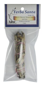 Yerba Santa Smudge Stick 4",  Kairos Packaged (6 Pack)